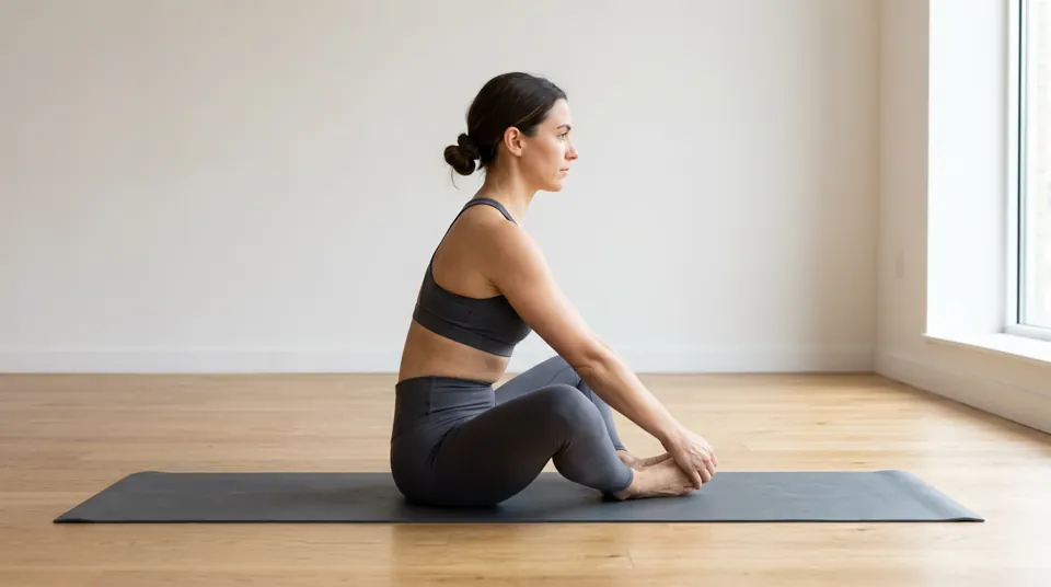 Draw the Heels In — Bound Angle Pose A