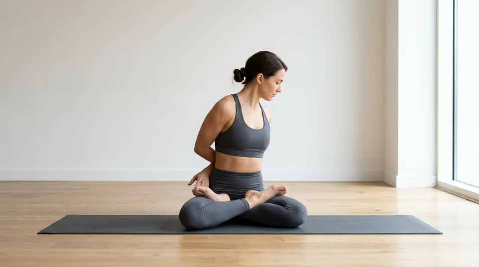 Reach the First Arm — Baddha Padmasana
