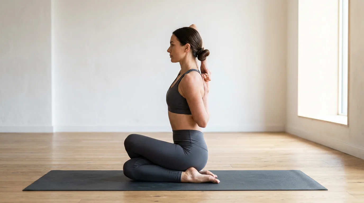 Cow Face Pose (Gomukhasana) reference pose