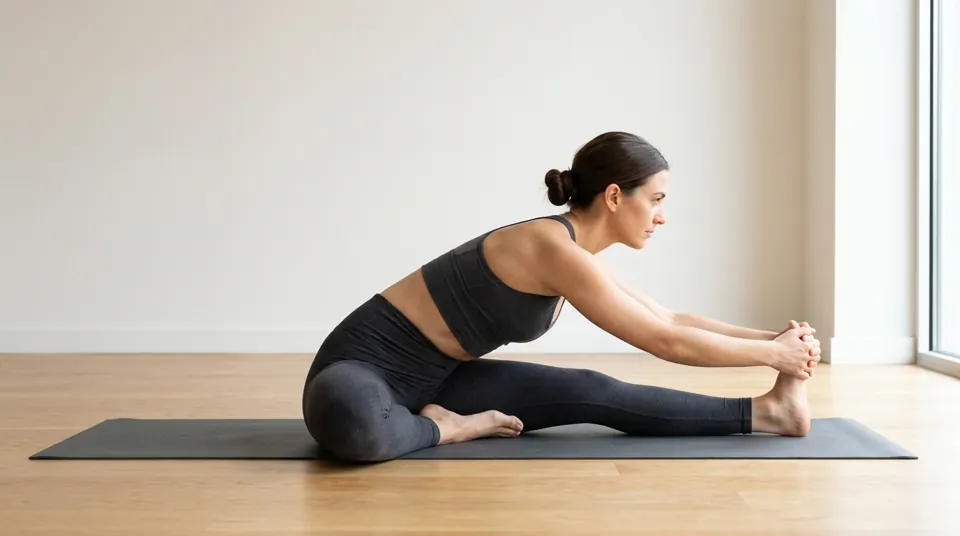 Fold Forward — Head-to-Knee Pose A