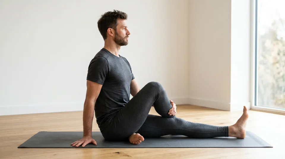 Bend the Right Knee — Head-to-Knee Pose B