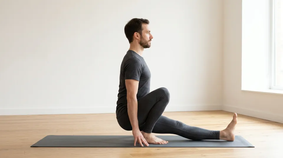 Sit on the Heel — Head-to-Knee Pose B