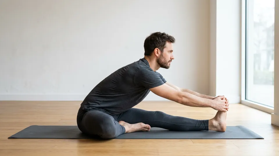 Reach for the Foot — Head-to-Knee Pose B