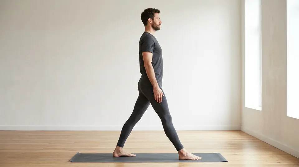 Step Wide — Revolved Triangle Pose