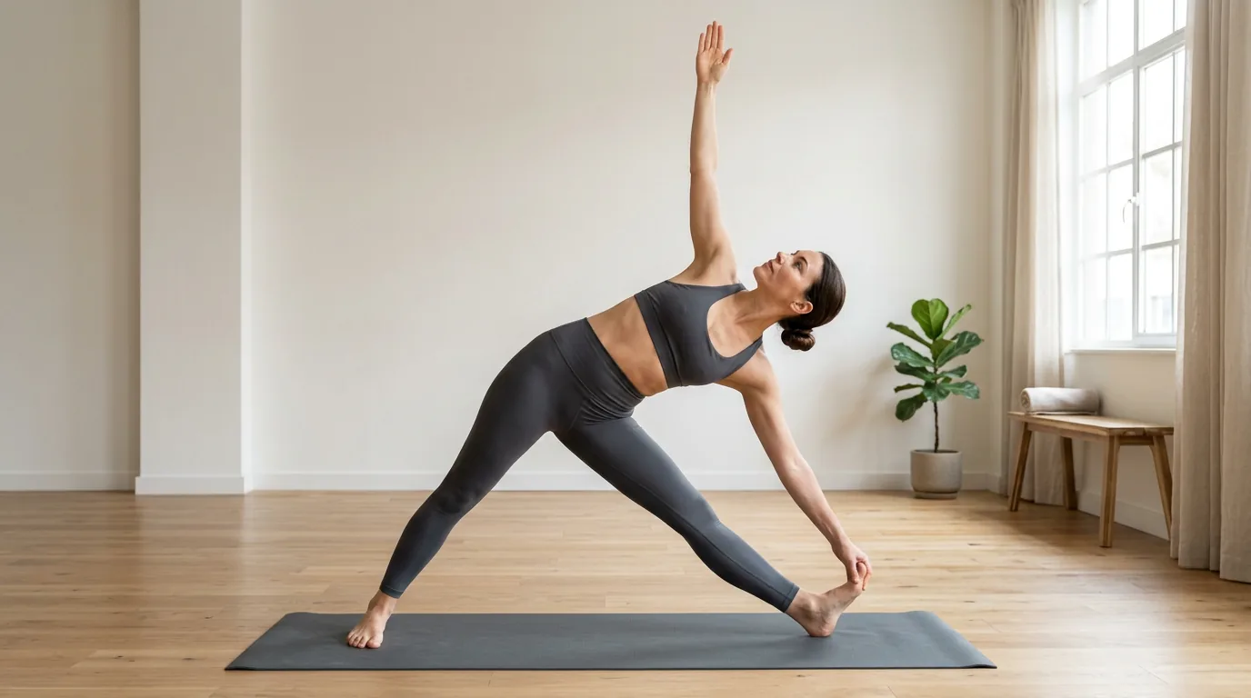 Extended Triangle Pose (Utthita Trikonasana) reference pose